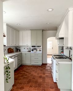 the kitchen is clean and ready for us to use in its new owner's home