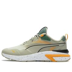 PUMA Supertec Open Road 'Green Orange' 386482-02 (SNKR/Casual/Unisex/Low Top/Non-Slip/Wear-resistant) Casual Waterproof Running Shoes, Yellow Casual Running Shoes With Shock Absorption, Casual Yellow Running Shoes With Shock Absorption, Green Slip-resistant Running Shoes For Outdoor, Casual Waterproof Running Shoes For Jogging, Casual Green Moisture-wicking Sneakers, Green Moisture-wicking Casual Sneakers, Green Slip-resistant Functional Running Shoes, Casual Green Running Shoes With Moisture-wicking