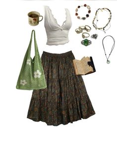 Indy Aesthetic Outfits, Summer Outfits Earthy, Earthy Outfits Plus Size, Flowy Outfits Aesthetic, Earthy Hippie Outfits, Hippie Concert Outfit, One Piece Outfit Ideas, Plus Size Hippie Outfits, Nature Outfits Aesthetic