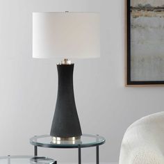 Salt & Light White Linen Shade With Rich Black Textured Ceramic and Brushed Brass Base Table Lamp Salt Light, Luxury Table Lamps, Salt And Light, Black Table Lamps, Ceramic Base, Light White, Crystal Ring, Black Textures, Linen Shades