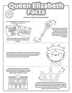 the queen elizabeth fact sheet is shown