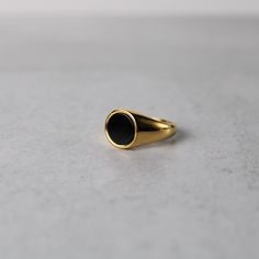 Gold Onyx Stone Circle Signet Ring Stainless Steel 7-12 Black Stone / Black Gem / Gold Pinky Ring / Gemstone Ring / Mens Ring Gift - Etsy Black Onyx Ring Men, Stone Rings For Men, Onyx Ring Men, Onyx Signet Ring, Gold Pinky Ring, Stone Circle, Mens Gemstone Rings, Black Stone Ring, Black Gems