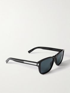 D-Frame sunglasses are a classic and fail-safe option that'll look good in any context. SAINT LAURENT EYEWEAR's pair is made from recycled-acetate with silver-tone accents along the arms. Ray Ban Sunglasses Square, Summer Sunglasses, Luxury Sneakers, Sunglasses For Men, Driving Shoes, Fine Jewelry Designers, Classic Sneakers, Slides Shoes, Derby Shoes