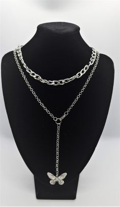 Our multi-layered necklaces are playful yet elegant and give you a classy look. Set in sparkly silver. This piece will definately standout. Features Item Type- Multi-layered Necklace Style Vintage Chain Type- Link Chain Material- Zinc Alloy Metal Color- Silver shipping weight 100g Please look below for shipping times: Canada Orders ship & arrive within 3 to 9 business days (CAN) International Orders may take up to 2-4 weeks for arrival. Rural cities may take longer to arrive. Some countries Double Strand Metal Chain Necklace For Party, Metal Double Chain Layered Necklace, Silver Chain Necklace For Layering, Double Strand Metal Layered Necklace With Chunky Chain, Silver Multi-strand Double Chain Necklace, Silver Double Chain Multi-strand Necklace, Trendy Double Strand Chain Necklace For Party, Silver Chain Necklace With Adjustable Chain For Layering, Double Strand Metal Necklaces For Party