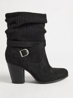 Black Ankle-high Boots With Thick Bottom, Ankle-high Booties With 4-inch Heel And Medium Width, Torrid Boots, Black Medium Width Ankle-high Platform Boots, Black Ankle-high Faux Leather Wedge Boots, Short Curly Hairstyles For Women, Comfy Boot, Fancy Fashion, Platform Design