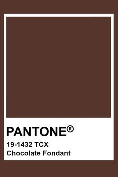 pantone's chocolate fondant is shown in the color brown, and it looks like