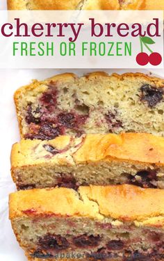 fresh or frozen cranberry bread with text overlay