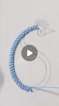 the video shows how to crochet an object with yarn