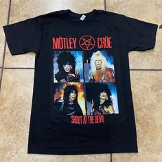 Men’s Sizes. True To Size. Brand New ! Motley Crue Shirt, Shout At The Devil, Lace Up T Shirt, Motley Crue, Mötley Crüe, T Shirt Photo, Concert Tees, Band Shirts, Lace Shirt