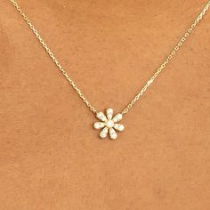 14k Gold and Diamond Necklace, Small Clover Necklace, Dainty Sparkling Chain, White Natural Diamonds and Solid Gold, Gift For Mom, Amy Handmade Solid Gold and Natural diamonds Carat Total Weight: 0.13ct Size of The Flower: 9 mm Worldwide DHL shipping now available 1-3 business days If you choose standard USPS shipping, it will take approximately 10-21 business days NOW USING ITALIAN TRIGGER LOBSTER CLASPS Available 14K Solid White, Solid Yellow, Solid Rose Gold 🛠 All Sarah Elise pieces are hand Delicate Flower Necklace For Anniversary, Dainty Yellow Gold Necklace With Flower Charm, Dainty White Gold Flower Necklace, Dainty Flower Necklace For Anniversary, Dainty White Gold Flower Pendant Necklace, Elegant Yellow Gold Flower Necklace For Mother's Day, Delicate Yellow Gold Flower Necklace, Yellow Gold Flower Necklace With Clavicle Chain, Delicate Flower Charm Necklace For Anniversary