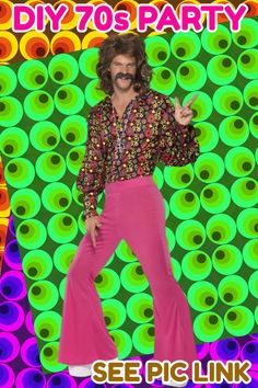 70s Disco Party Blog -Costumes, Music, Hair & Makeup Ideas and more! See the pic link! Costume from Costumebox 70s Disco Halloween Costume, Disco Costume Diy, Disco Style Full-length Party Pants, Disco Sayings 70s, 70’s Themed Party Zazzle, 70’s Style, Box Costumes