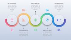 the four steps to success in info graphics with numbers and icons on each one side