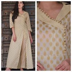 Neck Designs For Kurtis, Designs For Kurtis, Suit Neck Designs, Neck Patterns, Silk Kurti Designs, Indian Kurti Designs, Kurti Sleeves Design, New Kurti Designs, Simple Kurta Designs