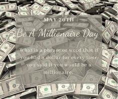 a pile of money with the words be a multidistance day