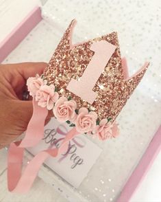 Rose Gold Birthday Crown 1st Birthday Crown any Age - Etsy 1st Birthday Crown, Rose Gold Birthday, First Birthday Crown, Gold First Birthday, Crown Party, Birthday Keepsakes, First Birthday Party Themes