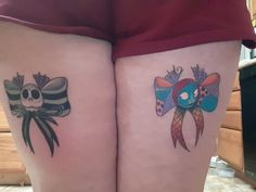 By Billy Dee @ Smokey Point Tattoo Wide Tattoo Design, Jack And Sally Couple Tattoo, Surrealism Pictures, Calve Tattoos, Quilt Tattoo, Point Tattoo