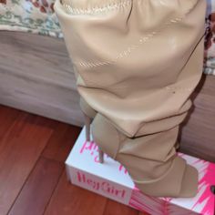 Tan Boots Heel Shaft Approximately 6" New Sz 8 Open Toe Boots, Boots Heel, Tan Boots, Toe Boots, Boot Shop, Shoes Heels Boots, Shoes Women Heels, Heeled Boots, Open Toe