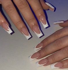 Unghie Sfumate, French Tip Acrylic Nails, Classy Acrylic Nails, Short Square Acrylic Nails, Long Square Acrylic Nails, Unique Acrylic Nails, Acrylic Nails Coffin Short, Short Acrylic Nails Designs, Pink Acrylic Nails