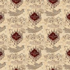 harry potter scrapbook paper image features marauder's map. Harry Potter Scrapbook, Make A Blanket, Harry Potter Fabric, Harry Potter Marauders Map, Festa Harry Potter, Map Pattern, Blanket Pillow, Marauders Map, Marvel Daredevil