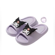 Kuromi Non Slip Thick Sole Slides Brand New Size 4 (34-35) Children’s Product Details Care Instructions Hand Wash Only Outer Material Ethylene Vinyl Acetate (Eva) Closure Type Slip On Kawaii Platform Shoes, Isabella Core, Sanrio Shoes, Bow Back Top, Shower Slippers, Crocs Boots, Platform Flip Flops, Rubber Sandals, Wedge Flip Flops