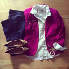 sequin tank, pink blazer, layers, leopard flats, work wear, professional, office outfit | IG: @whitecoatwardrobe Fucsia Sweater, Office Sweater Outfit, Coat Wardrobe, Organization Clothes, Outfits For Petite, Women Work Outfits, Dress Vest, Watch Bracelet, White Coat