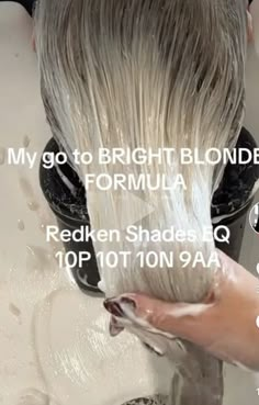 Bright Blonde Formula, Toning Formulas, Toning Bleached Hair, Shades Formulas, Redken Blonde