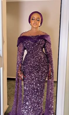 Latest Sequence Lace Asoebi Styles, Nigeria Dinner Gown Styles, Sequence Gown Styles In Nigeria, Nigerian Dress Styles, Bride Reception Dresses