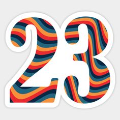 the number twenty thirteen with colorful stripes