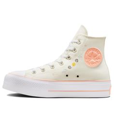 (WMNS) Converse Chuck Taylor All Star Lift HI Shoes 'Floral Embroidery' A03516C Embroidery Sneakers