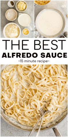 the best alfredo sauce recipe is made with just three ingredients and it's ready to be eaten