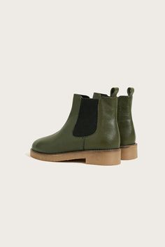 Seasonless staples: for leafy autumn days and garden parties in summer, we recommend our Chiswick boots for all-year-round styling. Designed in leather, their classic Chelsea profile is built with stretchy side panels, a chunky gum sole and small block heel. Available in khaki and navy. Autumn Days, Garden Parties, Leather Chelsea Boots, Navy Green, Green And Khaki, Sunglasses Shop, Boots For Sale, Side Panels, Jeans For Sale