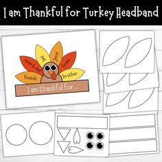 the thanksgiving turkey headband is cut out and ready to be made