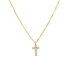 An elevated take on the best-selling necklace inspired by Christina's mom, the dainty diamond cross necklace is a beautiful everyday look. This cross necklace is crafted from 14K gold and inlaid with seven sparkling diamonds. A meaningful gift for birthdays, christenings, confirmations, anniversaries and more, this 14K gold cross necklace will be a treasured piece in your jewelry collection. Christina Greene Jewelry’s fine jewelry collection features genuine, conflict-free diamonds. All sales fi Real Gold Necklace, Diamond Cross Necklace, Gold Cross Necklace, Diamond Cross, Birthday List, Gold Cross, Fine Jewelry Collection, Sparkle Diamonds, Conflict Free Diamonds