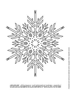 a black and white snowflake is shown