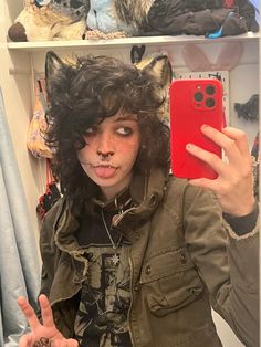 Kemonomimi Makeup, Kemonomimi Aesthetic, Therian Makeup, Aesthetic Face Claims, Therian Stuff, Masc Outfits, Gender Envy, Hair Reference