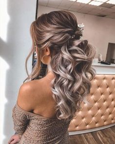 Bridemaids Hairstyles, Bridesmaid Hair Half Up, Graduation Hairstyles, Long Hair Wedding Styles, Hair Homecoming