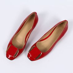 Soft Sole Square Toe Leather Flat Heel Loafers – LarosaStyle Red Leather Flats For Evening, Red Leather Evening Flats, Elegant Red Flats For Formal Occasions, Red Round Toe Flats For Evening, Elegant Red Almond Toe Flats, Elegant Red Loafers With Flat Heel, Elegant Red Slip-on Flats, Elegant Red Flat Heel Court Shoes, Red Slip-on Flats For Formal Occasions