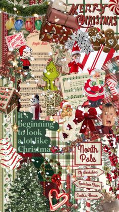 a christmas collage with lots of different items