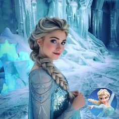 an image of a frozen princess in the snow