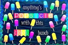 an art project with popsicles and words on it