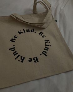 Be Kind Canvas Bag - Revival Cute Tote Bags, Bags Aesthetic, Beige Aesthetic, Eco Bag, Cute Bags, Hoodie Design