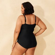 Elevate your swimwear style with this Shirred Scoop-Neck One-Piece Swimsuit from Shade & Shore™. This ultra soft jersey swimsuit is fashioned with a scoop neckline and boasts a shirred front to flatter your figure. The fabric features 4-way stretch for optimal fit and comfortable movement. Artisinally crafted with a tummy control panel to provide a smooth, flattering appearance, and adjustable shoulder straps for a fully customizable fit. Shapewear Tankini For Swimming, Poolside Shapewear One-piece Swimwear, Beach Shapewear Tankini, Shapewear Swimwear For Beach Season, Shapewear Swimwear For The Beach, Beach Shapewear Tankini With Built-in Bra, Summer Full Coverage Shaping Swimwear, Underwire Shapewear Swimwear, Summer Full Coverage Shapewear Swimwear