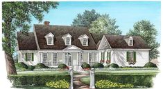 this is an artist's rendering of the country house plans for homes in new england