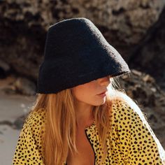 Don't shy away from the sun. Naomi Jute Bucket Hat is designed specifically for the wild at heart with classic sophistication. Enjoy lounging poolside or exploring the city on sun-soaked days as its protective hat brim provides ample shade. Made of natural jute straws which have the perfect weight, this hat will sit comfortably and won't fly away in sudden gusts. It's also very practical to pack in any size luggages and ideal to take on any trips. • Brim diameter : 12 inches approximately• Brim Trendy Hat, Wild At Heart, Bohemian Beach, Hat Women, Natural Jute, Wild Hearts, Straw Hat, Hat Hairstyles, Black N Yellow