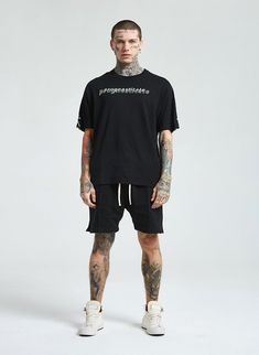 Gender: Men Item Type: Tops Tops Type: Tees Sleeve Length(cm): Short Style: Hip Hop Material: Cotton Collar: O-Neck Sleeve Style: short Pattern Type: Print Hooded: No Fabric Type: Broadcloth Sale by Pack: No Black Athleisure T-shirt For Summer, Urban Black T-shirt For Loungewear, Black Graphic Tee For Loungewear, Summer Black Athleisure T-shirt, Black Casual T-shirt For Loungewear, Patterned Shorts, Mens Summer, Sleeve Styles, Cotton Tshirt