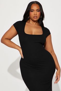 Black Square Neck Dress In Elastane, Flattering Black Elastane Mini Dress, Flattering Black Stretch Bodycon Dress, Black Short Sleeve Bodycon Dress In Elastane, Black Short Sleeve Elastane Bodycon Dress, Sleek Black Scoop Neck Dress, Sleek Black Dress With Scoop Neck, Black Bodycon Dress With Short Sleeves, Black Elastane Bodycon Dress With Flattering Silhouette