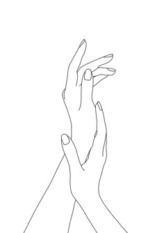 two hands reaching towards each other with one hand holding the other's index finger