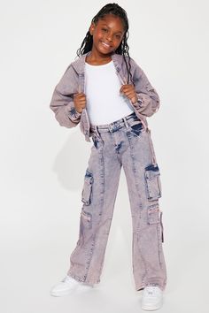 Available In Pink. Stretch Cargo Pockets 5 Pocket Button Detail Acid Wash Denim 67% Cotton 30% Polyester 2% Rayon 1% Spandex Pair With "Mini So Different Denim Jacket" Imported | Mini So Different Cargo Jean in Pink size 4 by Fashion Nova Indy Fashion, Kids Cargo Pants, Tv Clothes, Cargo Pants Outfit, 2024 Christmas, Acid Wash Denim, Jeans Kids, Kids Pants, Cargo Jeans