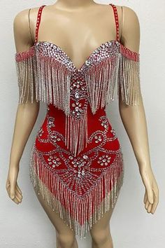 Tiffany Diamante Red Dress Diamond Corset Top, Diamond Corset, Lace Long Skirt, Prom Decor, Red Bodysuit, Prom Dress Shopping, Performance Outfit, Belly Dance, Dance Wear