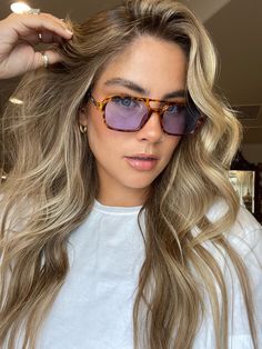 ~ 100% UVA & UVB protection ~Rectangle Aviator style ~Plastic sunglasses ~Comes as 1 ~Sunglasses are final sale Goals 2024, Tinted Glasses, Plastic Sunglasses, Blue Sunglasses, Aviator Style, Mirrored Sunglasses Women, Jet Black, Hair Goals, Tortoise